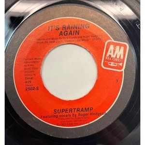 Supertramp It's Raining Again / Bonnie 45 Classic Rock A&M 2502